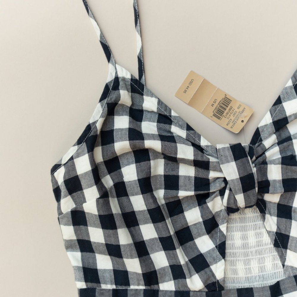 American Eagle Gingham Romper - image 3